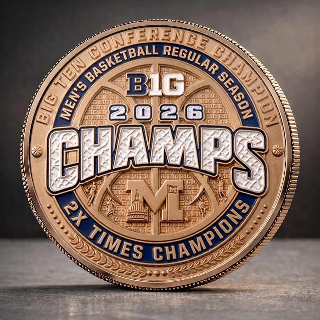 Michigan Wolverines 2026 NCAA Men's Basketball National Champs Commemorative Coin – TMTHU5038