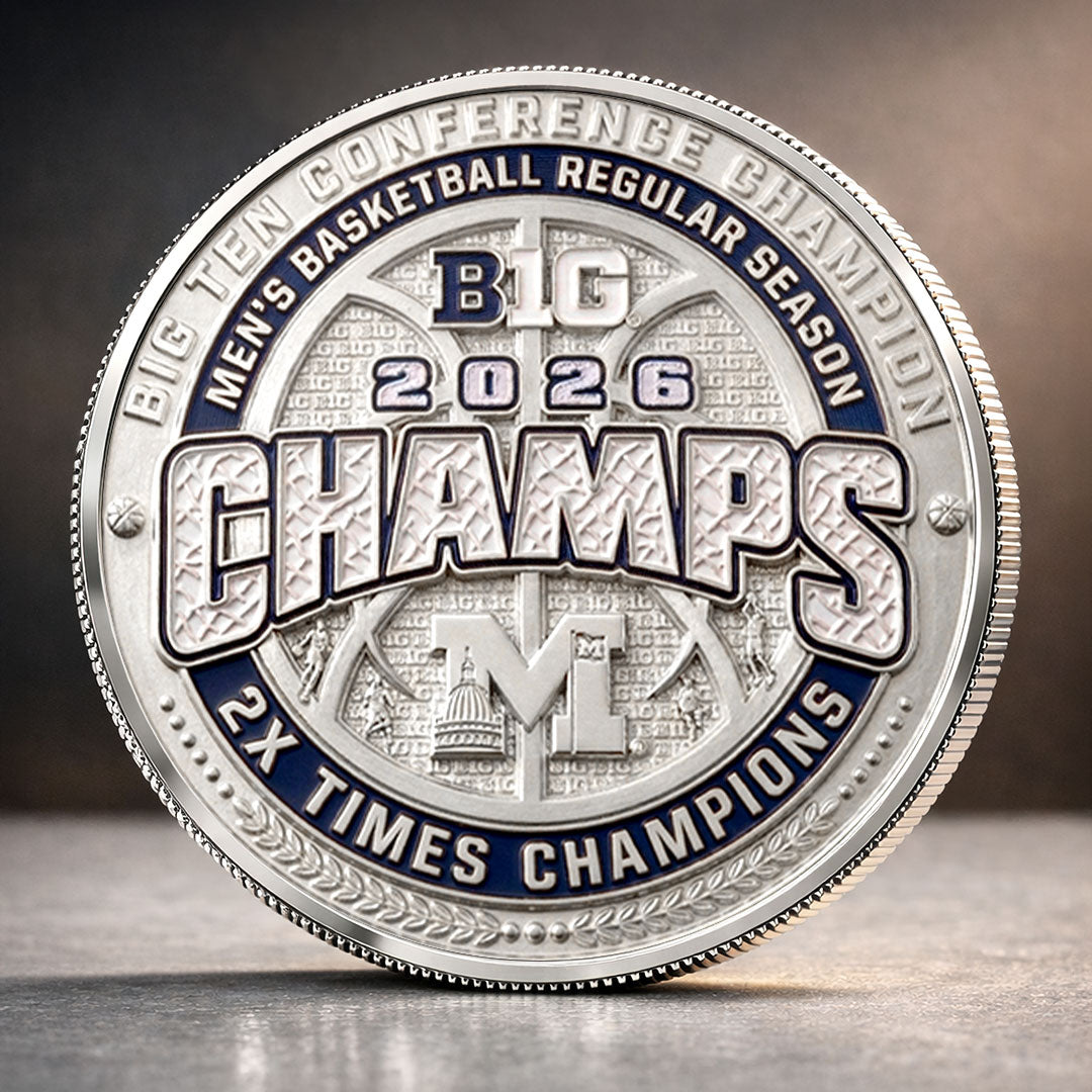 Michigan Wolverines 2026 NCAA Men's Basketball National Champs Commemorative Coin – TMTHU5038