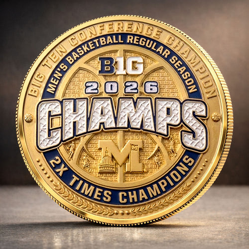 Michigan Wolverines 2026 NCAA Men's Basketball National Champs Commemorative Coin – TMTHU5038