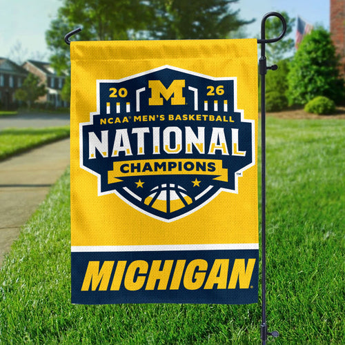 Michigan Wolverines 2026 NCAA Men's Basketball National Champs Double-side Garden Flag – TMTHU4963