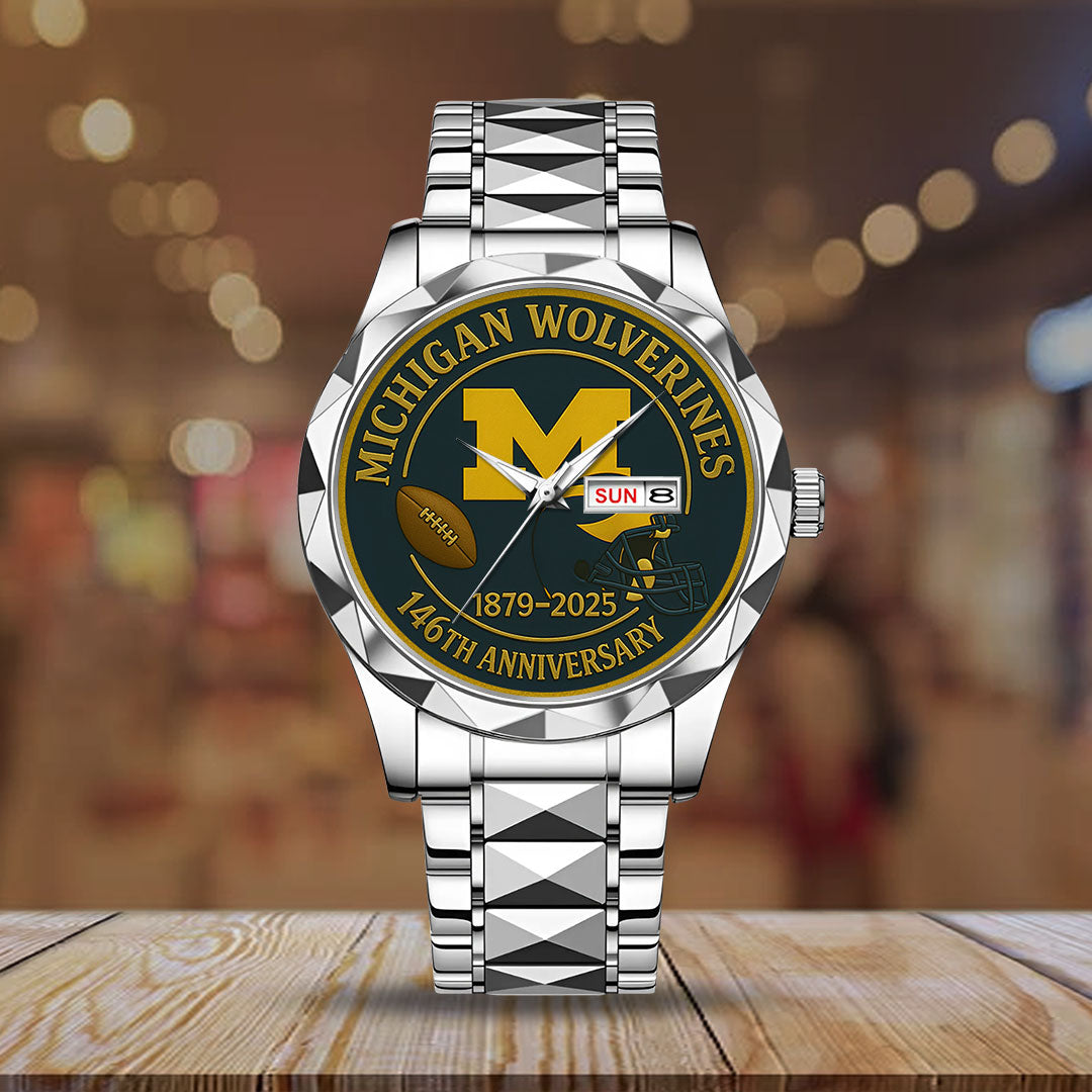 Michigan Wolverines Football Alloy Luxury Quartz Watch – HOATT13479