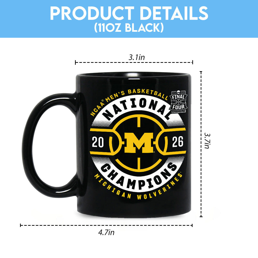 Michigan Wolverines 2026 Men's Basketball National Champions Ceramic Mug – TANTN22344