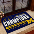 Michigan Wolverines 2026 Men's Basketball National Champions Custom Doormat – TANTN22191
