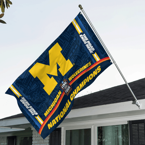Michigan Wolverines 2026 Men's Basketball National Champions 3D Double-side House Flag – TANTN22125