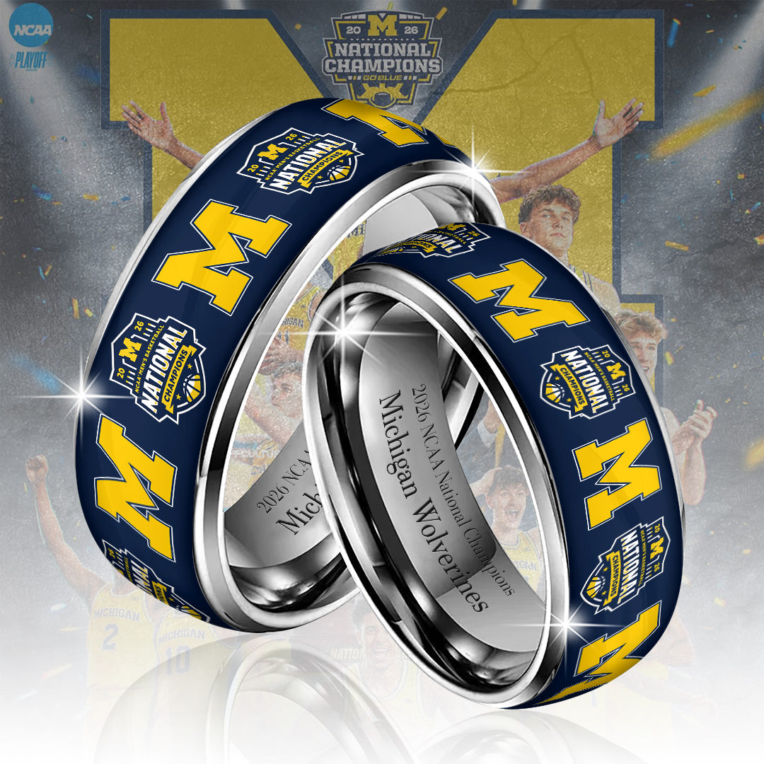 Michigan Wolverines 2026 Men's Basketball National Champions Custom Alloy Ring – GNE6008