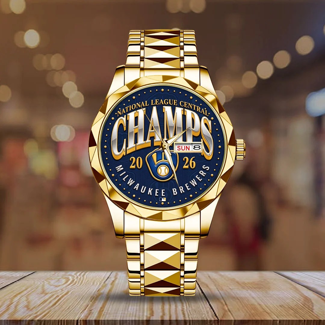 Milwaukee Brewers 2026 National League Champions Alloy Luxury Quartz Watch – TMTHU10116