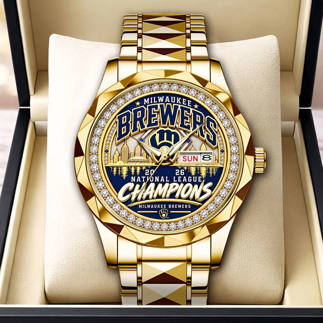 Milwaukee Brewers 2026 National League Champions Alloy Luxury Quartz Watch – HOATT26781