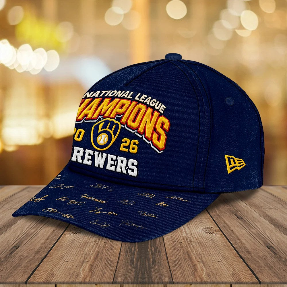 Milwaukee Brewers 2026 National League Champions Classic Cap – TMTHU10140