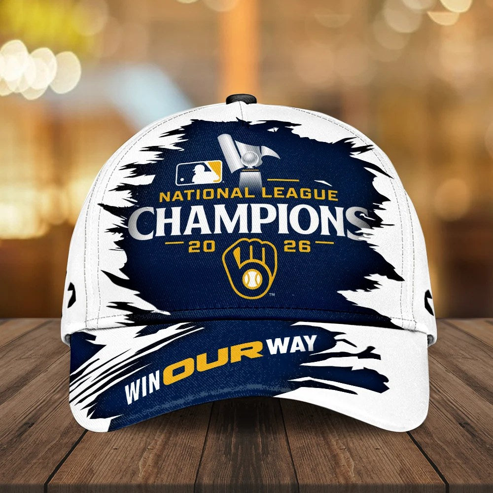 Milwaukee Brewers 2026 National League Champions Classic Cap – MAITM15437