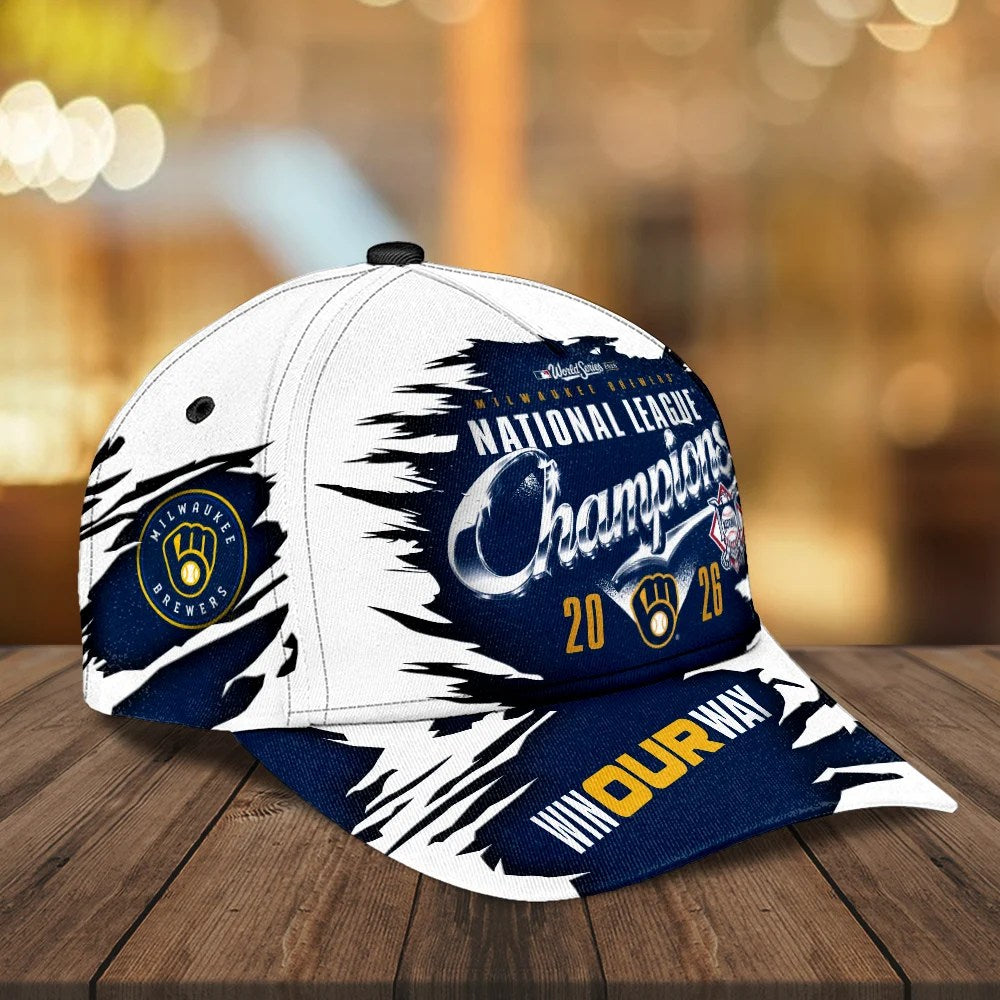 Milwaukee Brewers 2026 National League Champions Classic Cap – MAITM15439