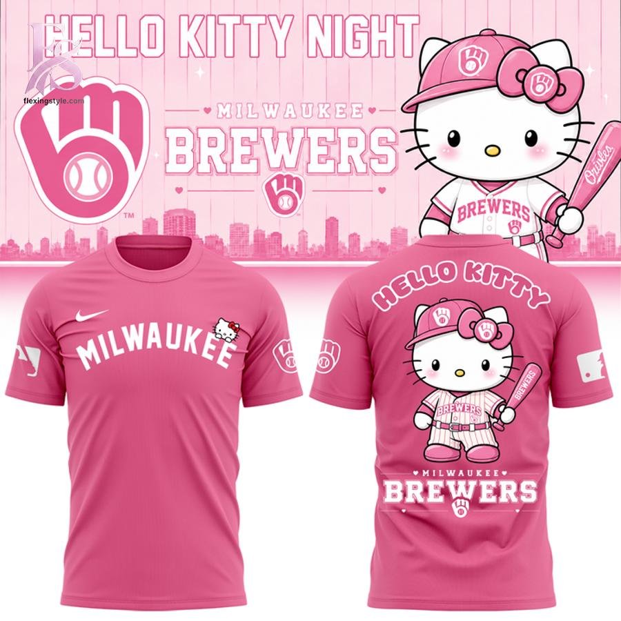 Milwaukee Brewers Hello Kitty Night 2026 T-Shirt