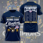 Milwaukee Brewers 2026 National League Champions 3D Apparel – TMTHU10119