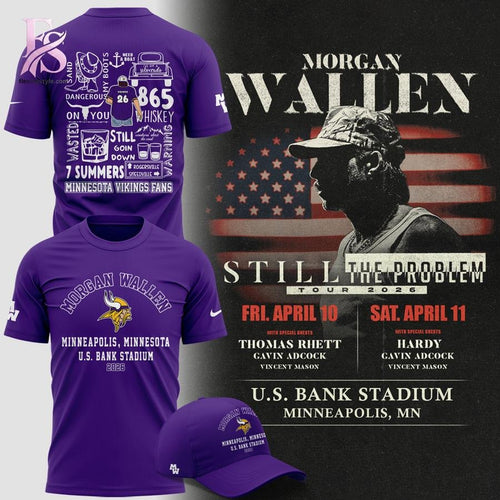 Minnesota Vikings 2026 Morgan Wallen T-Shirt