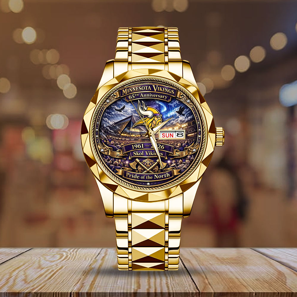 Minnesota Vikings 65th Anniversary Alloy Luxury Quartz Watch – TMTHU3289