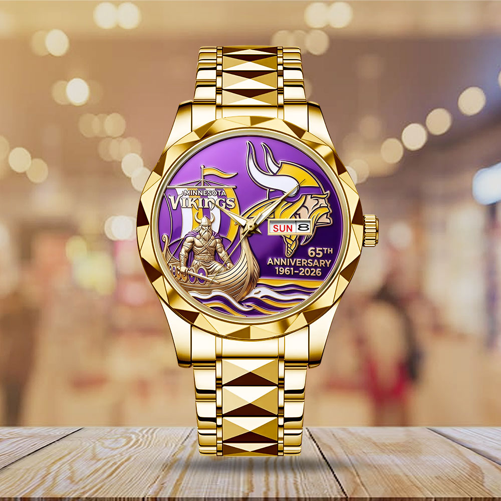Minnesota Vikings 65th Anniversary Alloy Luxury Quartz Watch – MAITM14581