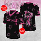 Personalized Minnesota Vikings x Breast Cancer Awareness 3D Football Jersey – MAITM12855