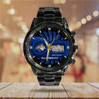 Montana State Bobcats Football 2025 National Champions Black Stainless Steel Watch – MAITM14745
