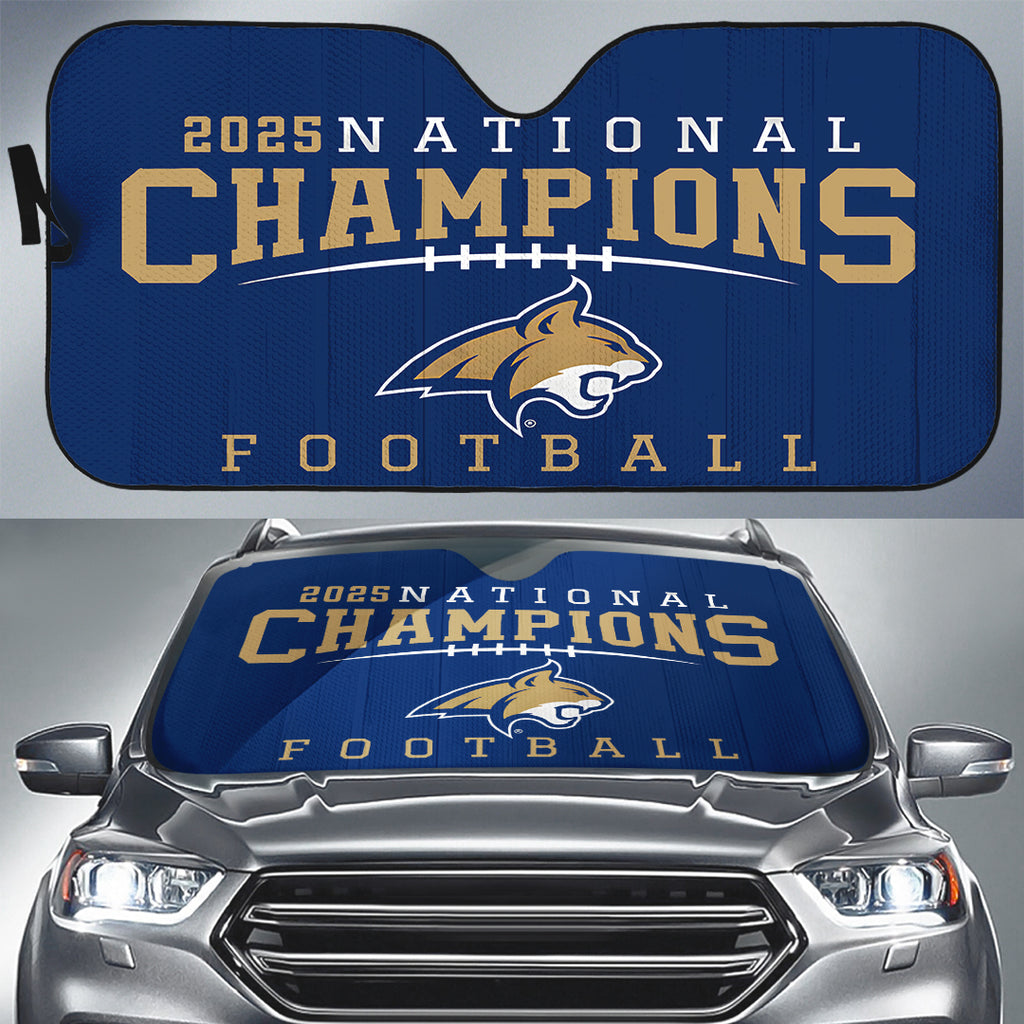 Montana State Bobcats Football 2025 National Champions Auto Sun Shade – MAITM14655