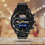 Montana State Bobcats Football 2025 National Champions Black Stainless Steel Watch – MAITM14684