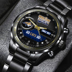 Montana State Bobcats Football 2025 National Champions Black Stainless Steel Watch – MAITM14684