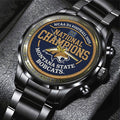 Montana State Bobcats Football 2025 National Champions Black Stainless Steel Watch – MAITM14718