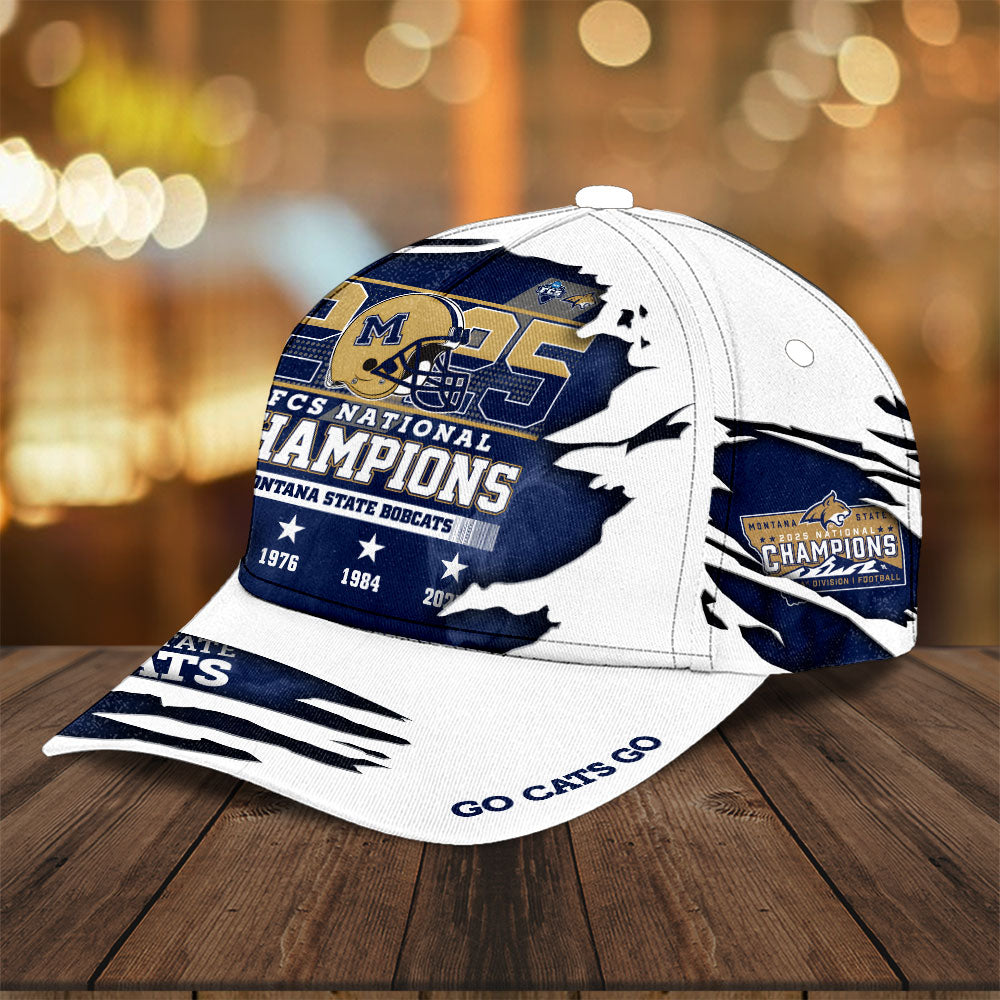 Montana State Bobcats Football 2025 National Champions Classic Cap – TANTN20778