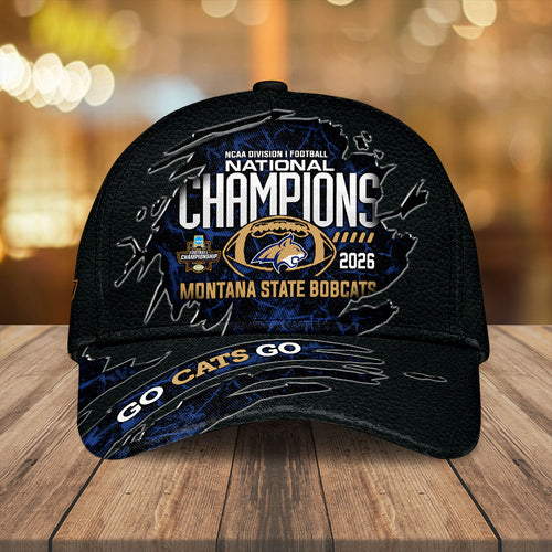 Montana State Bobcats Football 2025 National Champions Classic Cap – MAITM14712