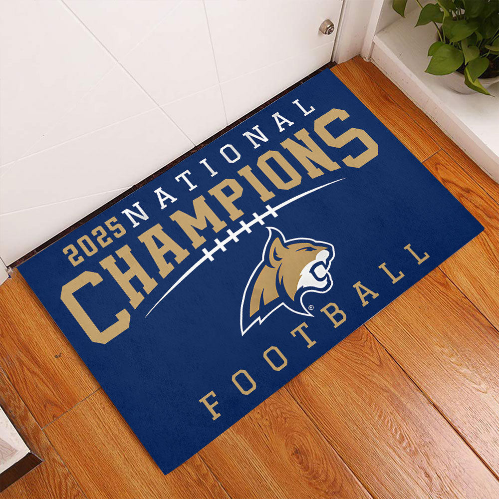 Montana State Bobcats Football 2025 National Champions Custom Doormat – MAITM14610