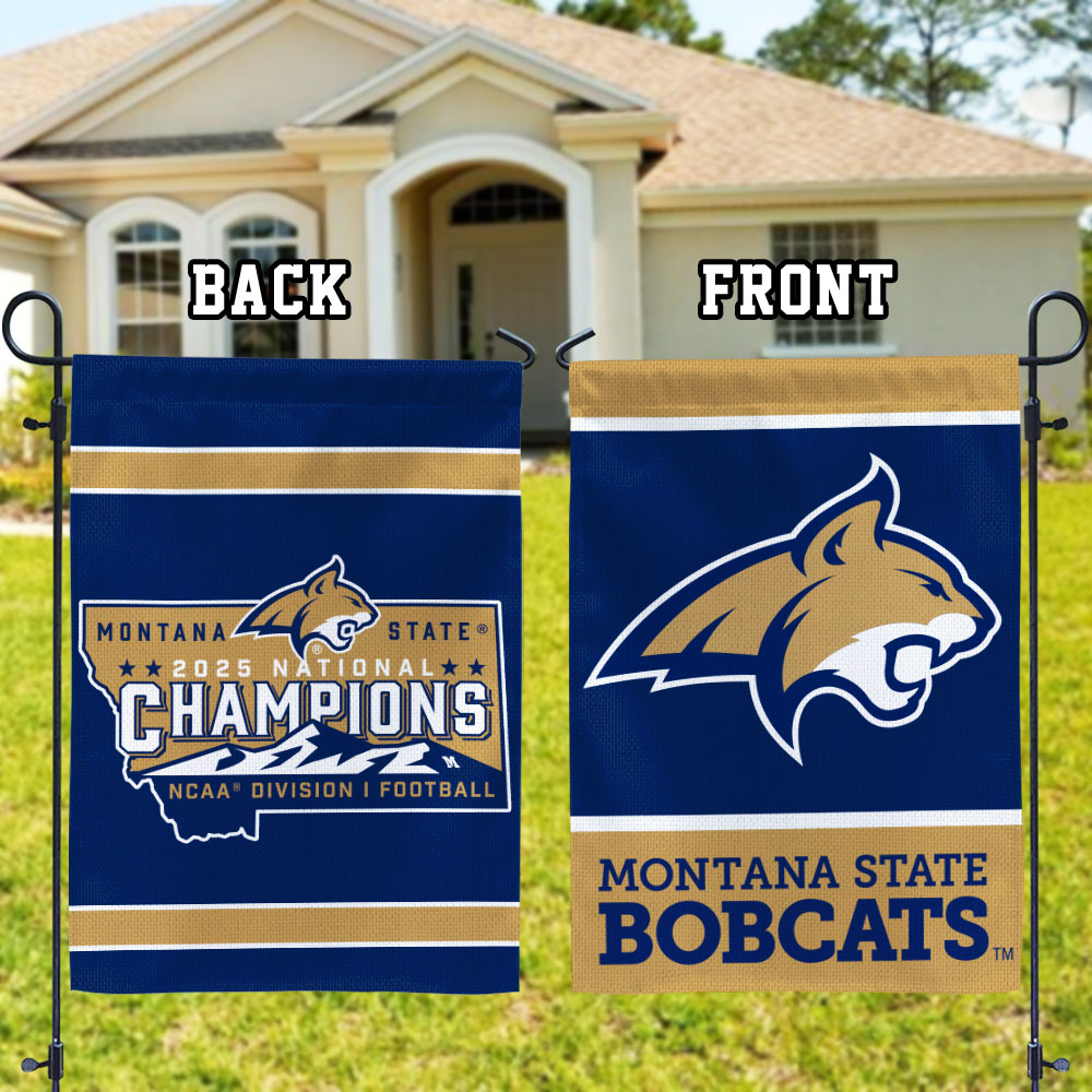 Montana State Bobcats Football 2025 National Champions Double-side Garden Flag – MAITM14646