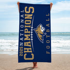 Montana State Bobcats Football 2025 National Champions Rectangle Beach Towel – MAITM14611