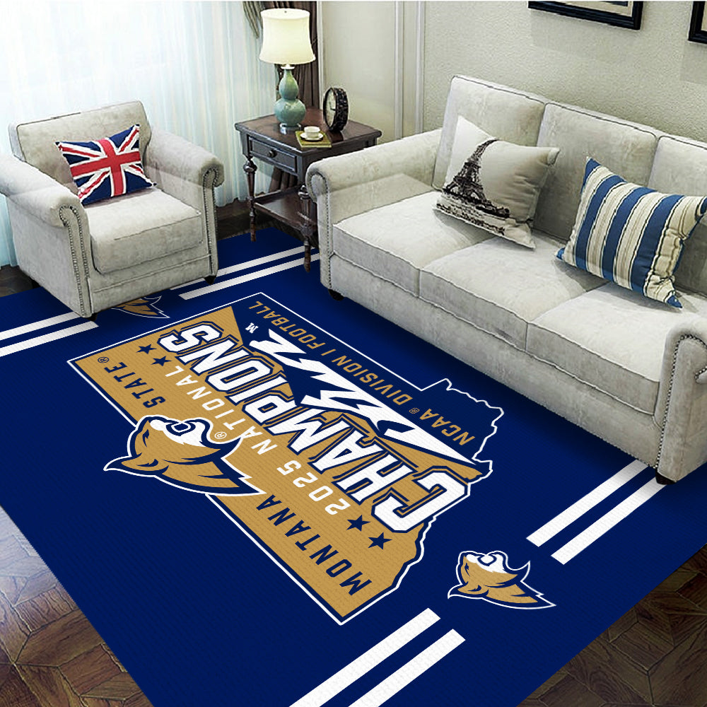 Montana State Bobcats Football 2025 National Champions Rectangular Rug – MAITM14913