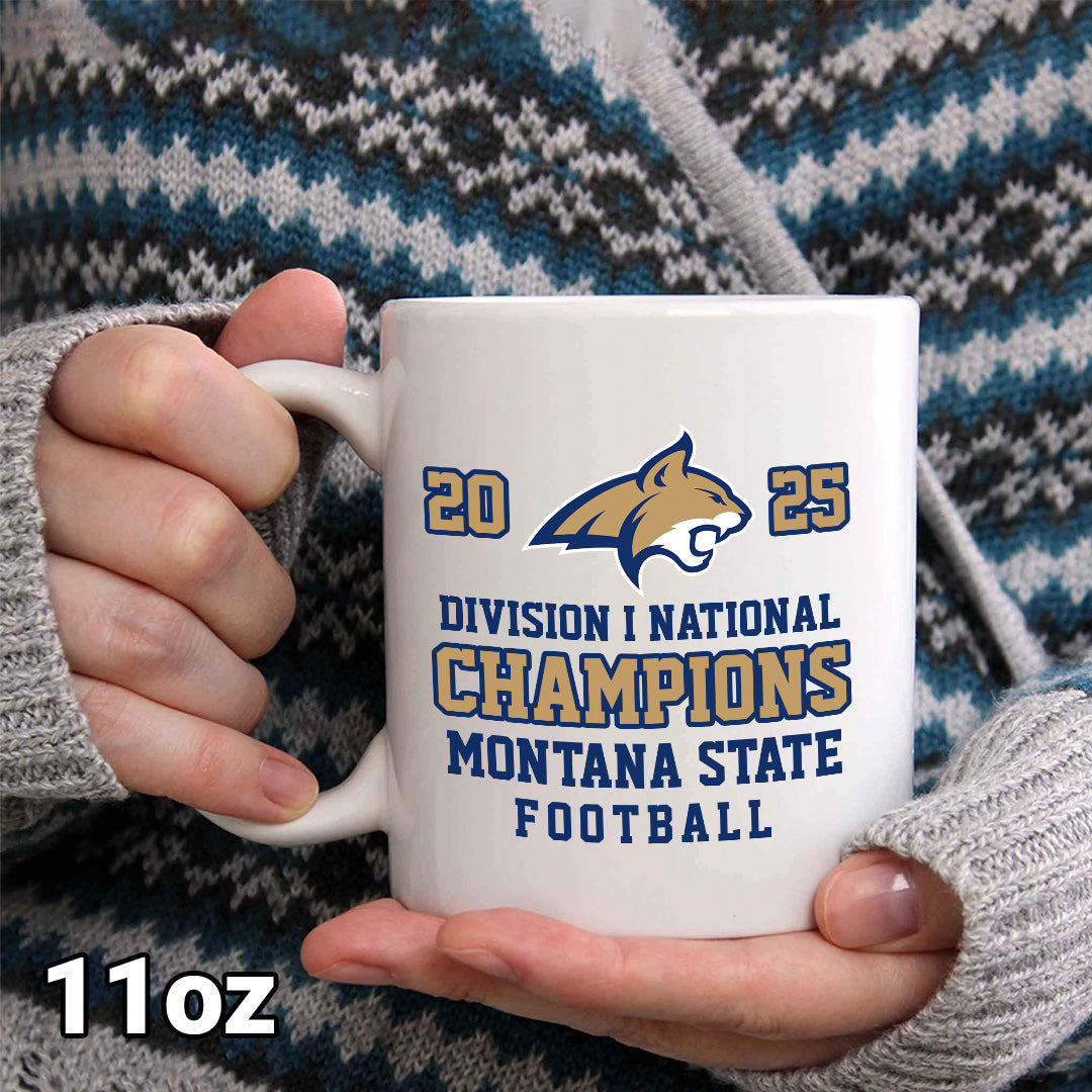 Montana State Bobcats Football 2025 National Champions Ceramic Mug – MAITM14557