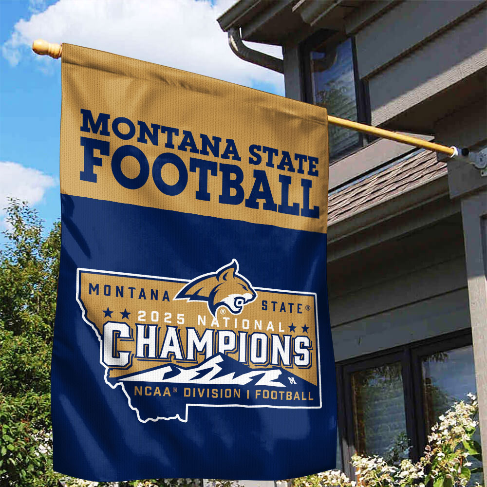 Montana State Bobcats Football 2025 National Champions Double-side Garden Flag – MAITM14577