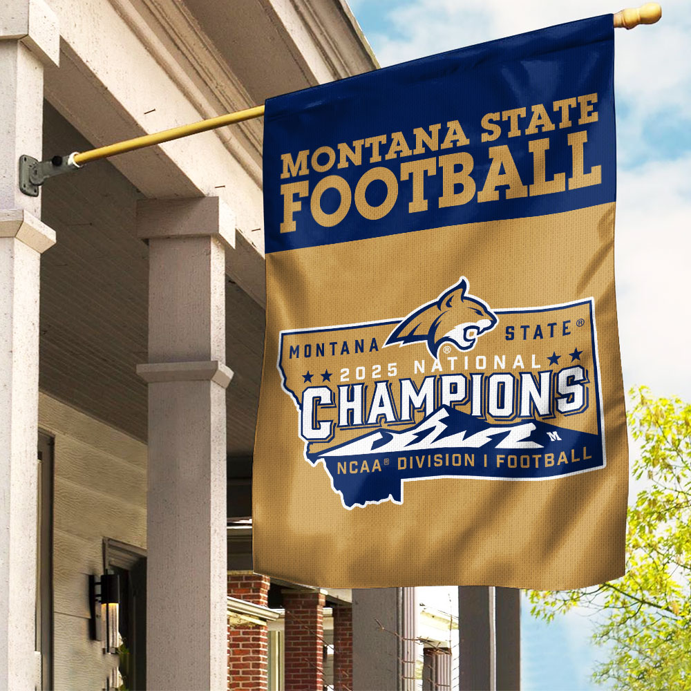 Montana State Bobcats Football 2025 National Champions Double-side Garden Flag – MAITM14577