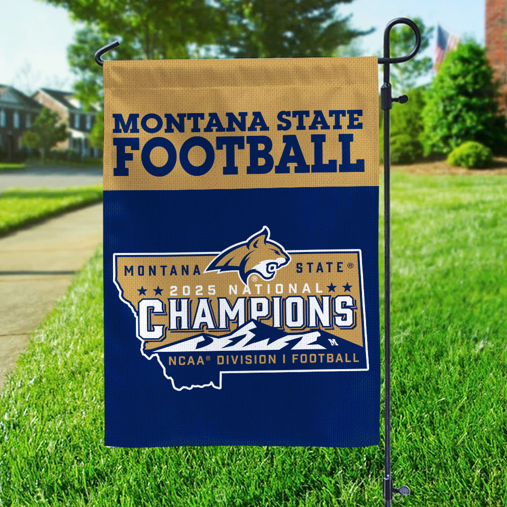 Montana State Bobcats Football 2025 National Champions Double-side Garden Flag – MAITM14577