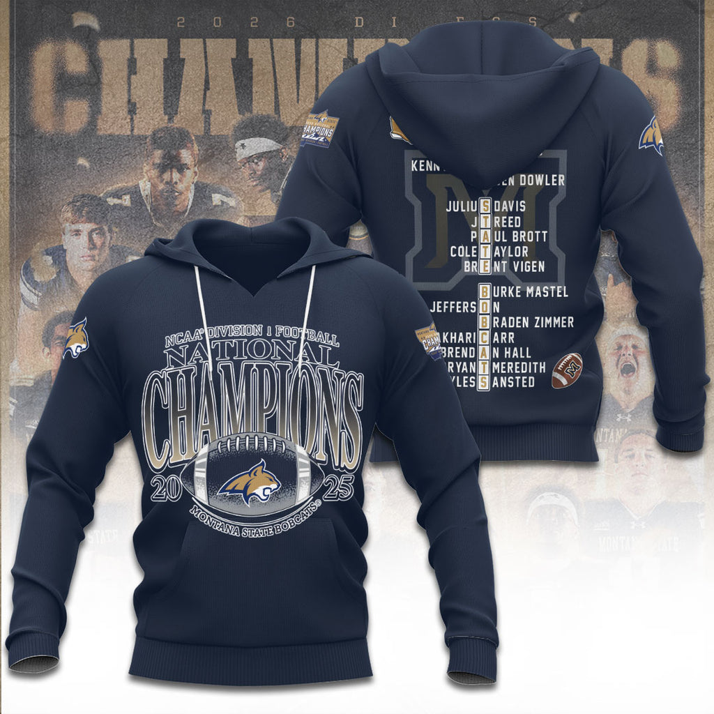 Montana State Bobcats Football 3D Apparel – TANTN20072