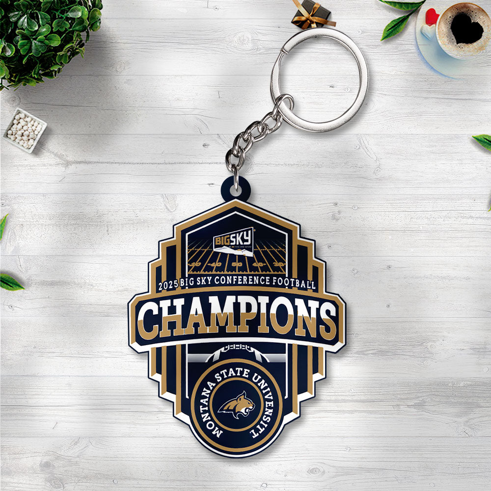 Montana State Bobcats Football Custom Shape 2-sided Keychain – TANTN20055