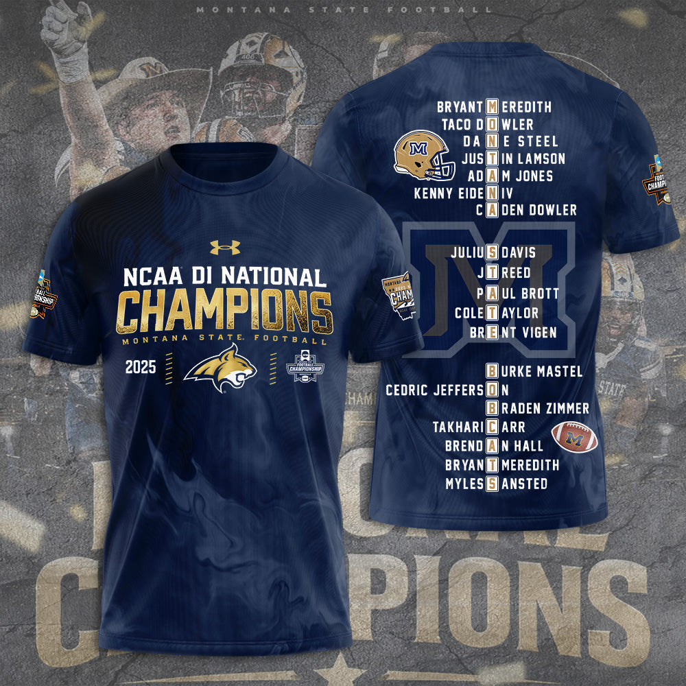 Montana State Bobcats Football 3D Apparel – TANTN20512