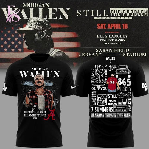 Morgan Wallen x Alabama Football Still The Problem Tour 2026 Shirt