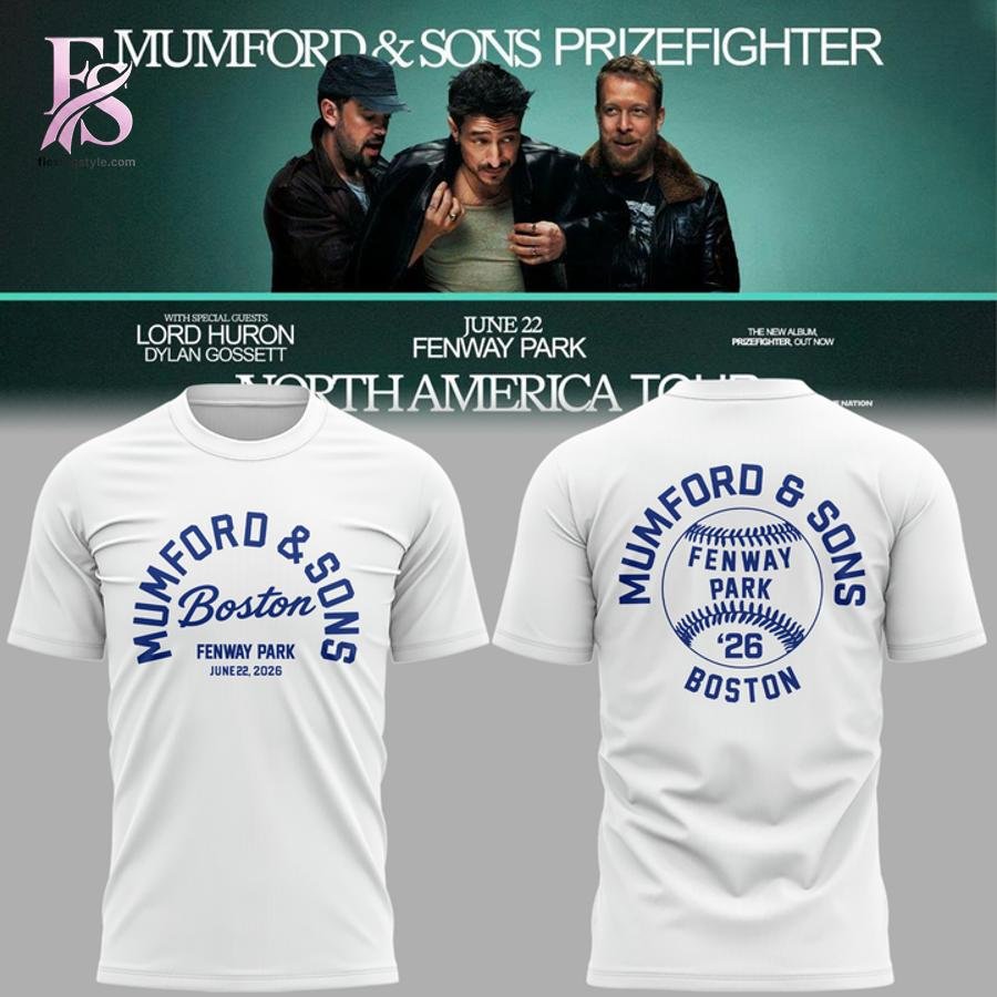 Mumford & Sons Fenway Park Boston Tour 2026 Shirt