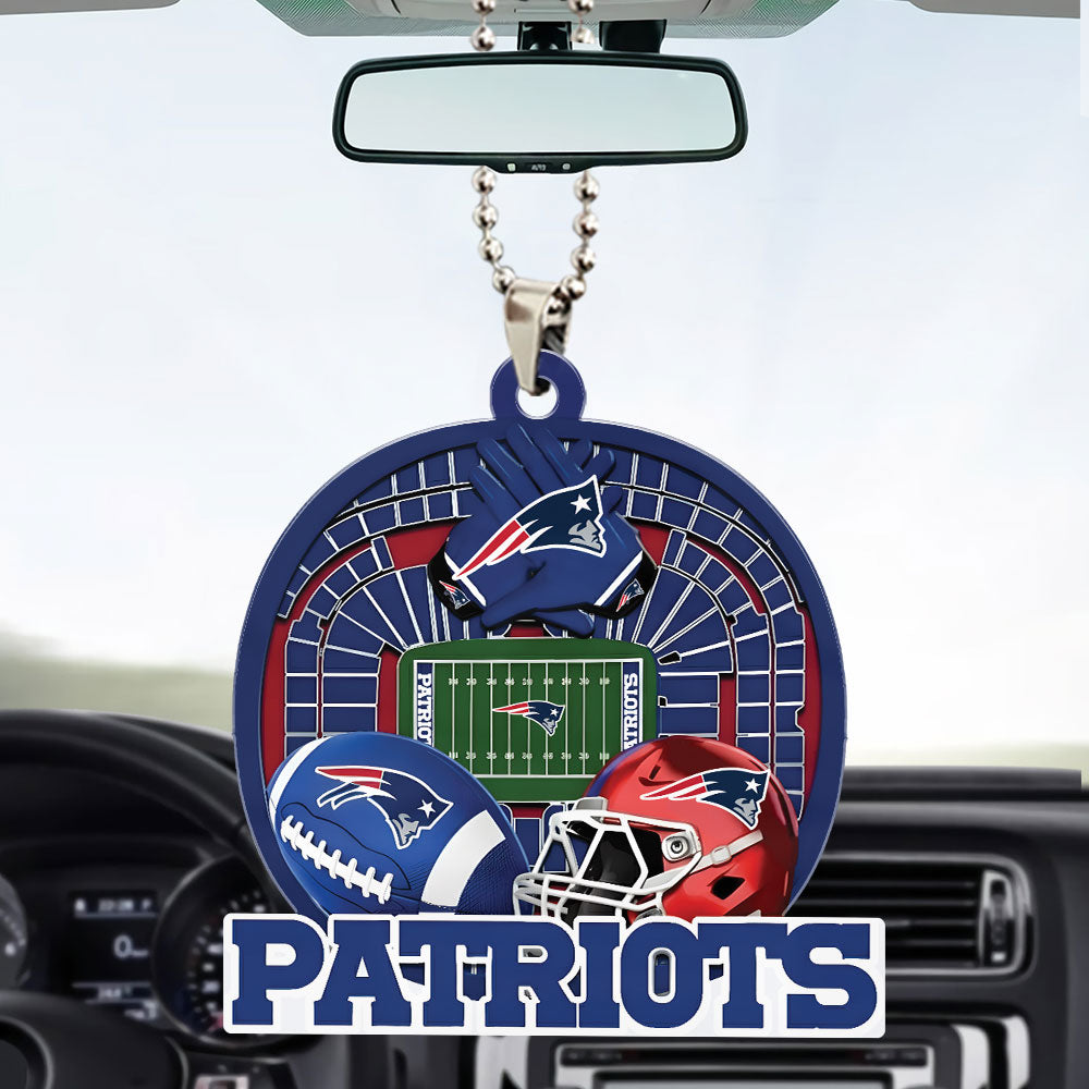 New England Patriots Custom shape 2-sided Acrylic Car Ornament – TMTHU740