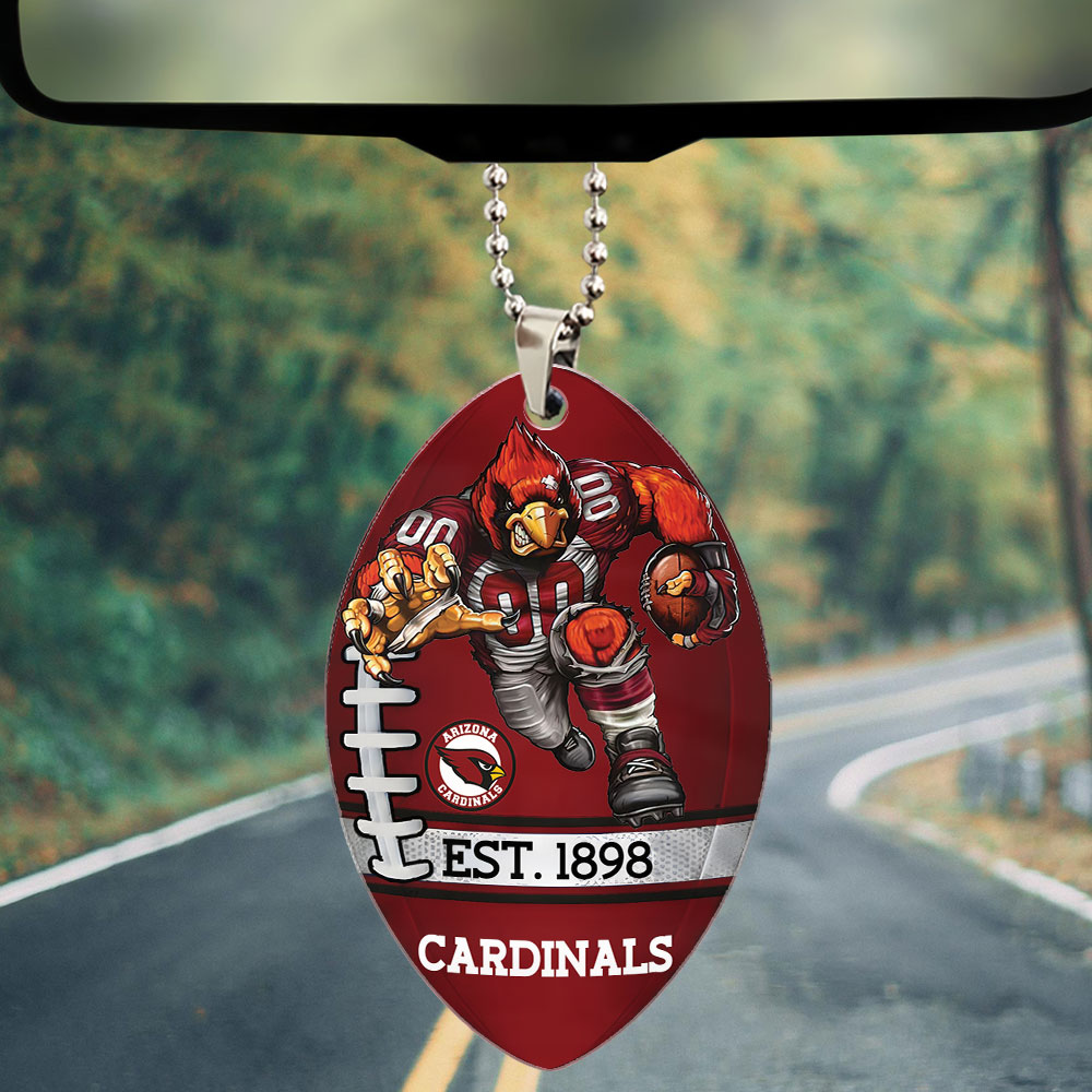 Arizona Cardinals Custom shape 2-sided Acrylic Car Ornament – TMTHU858