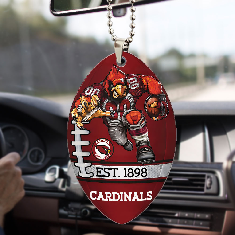 Arizona Cardinals Custom shape 2-sided Acrylic Car Ornament – TMTHU858