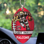 Atlanta Falcons Custom shape 2-sided Acrylic Car Ornament – TMTHU859