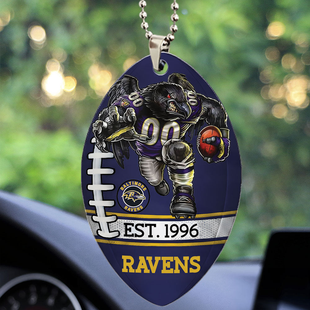 Baltimore Ravens Custom shape 2-sided Acrylic Car Ornament – TMTHU860