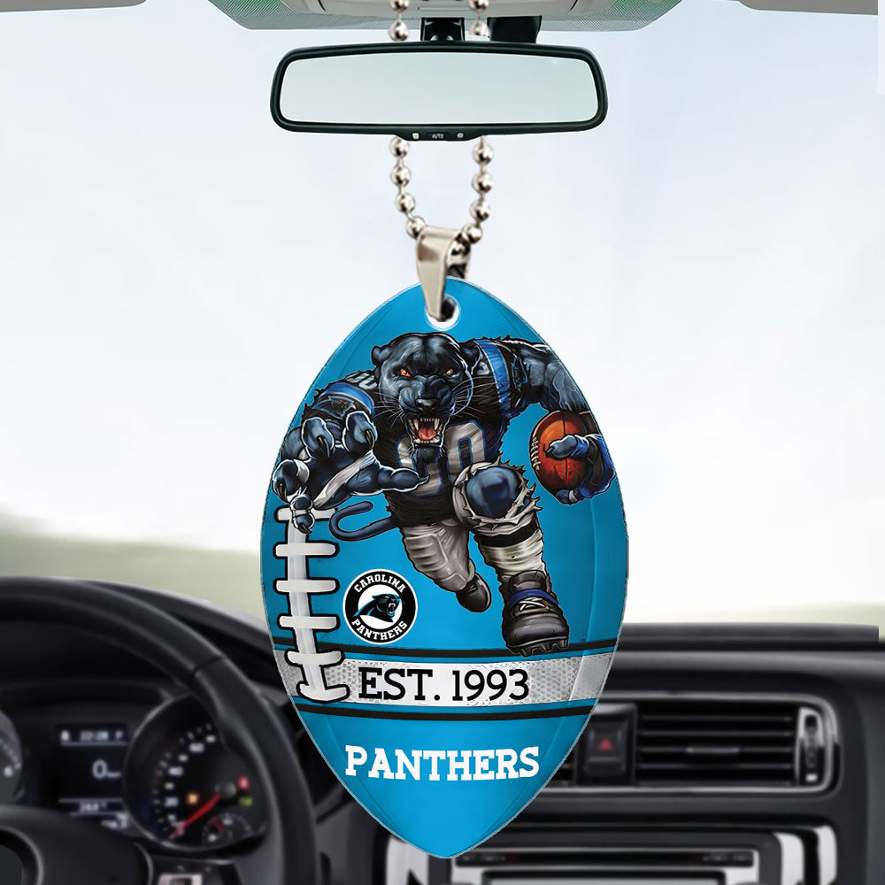 Carolina Panthers Custom shape 2-sided Acrylic Car Ornament – TMTHU862