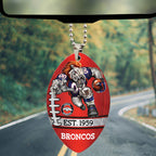 Denver Broncos Custom shape 2-sided Acrylic Car Ornament – TMTHU867