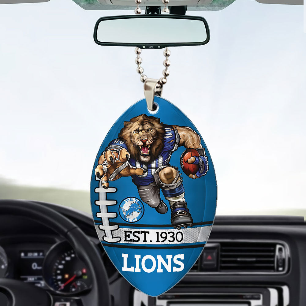 Detroit Lions Custom shape 2-sided Acrylic Car Ornament – TMTHU868