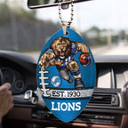 Detroit Lions Custom shape 2-sided Acrylic Car Ornament – TMTHU868