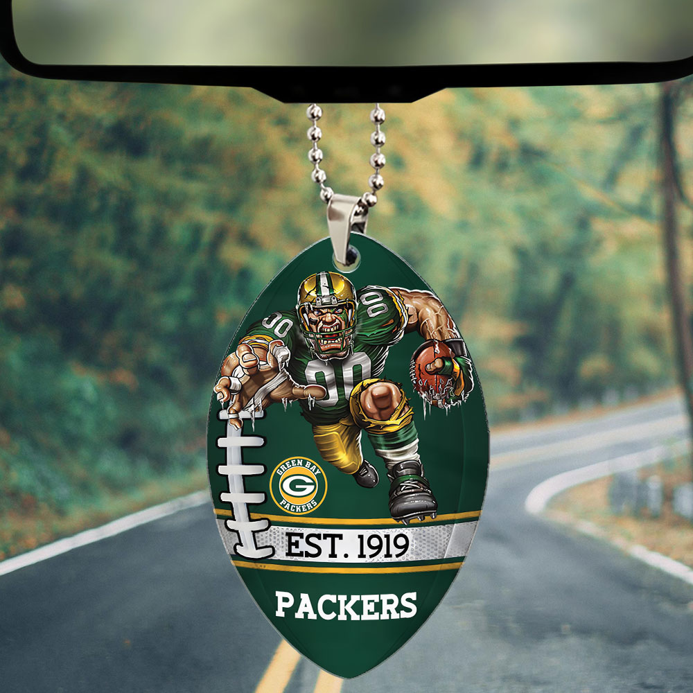 Green Bay Packers Custom shape 2-sided Acrylic Car Ornament – TMTHU869